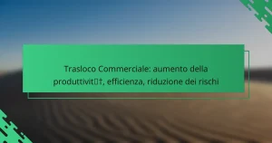 Trasloco Commerciale: aumento della produttività, efficienza, riduzione dei rischi
