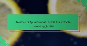 Trasloco di Appartamenti: flessibilità, velocità, servizi aggiuntivi