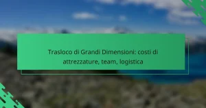 Trasloco di Grandi Dimensioni: costi di attrezzature, team, logistica
