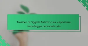 Trasloco di Oggetti Antichi: cura, esperienza, imballaggio personalizzato