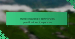 Trasloco Nazionale: costi variabili, pianificazione, trasparenza